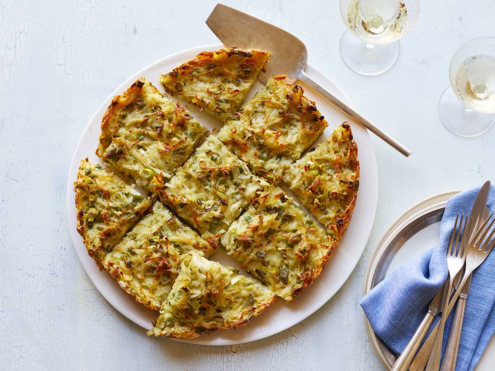 Crispy PotatoGreen Onion Kugel Savory