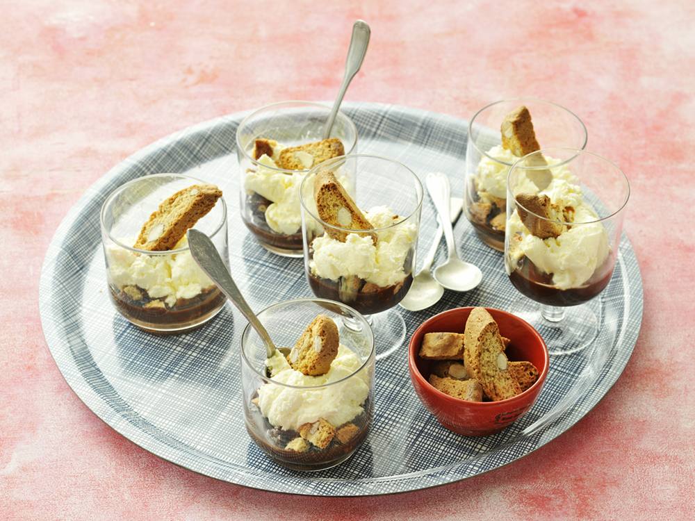 BiscottiTiramisu Cups Savory