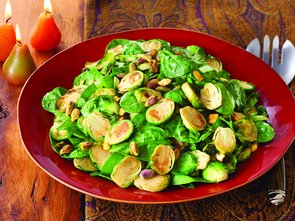 Warm Brussels Sprouts and Spinach | Savory