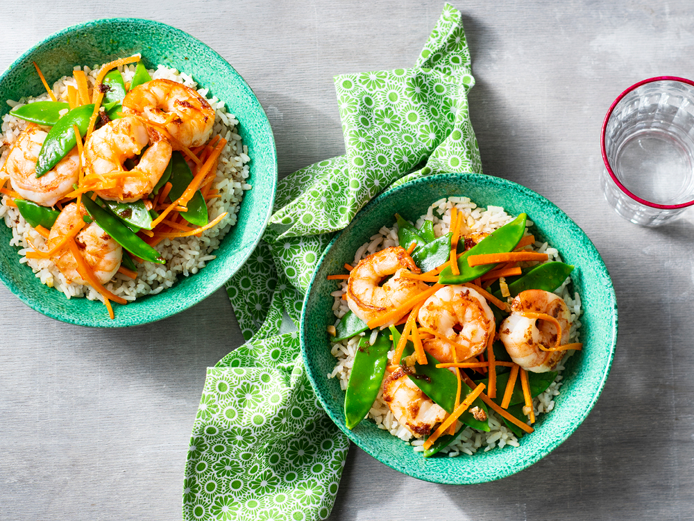 Garlicky Shrimp and Snow Pea Stir-Fry | Savory