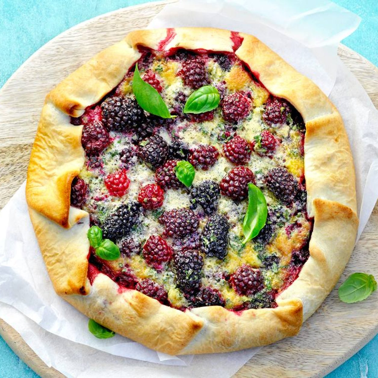 Blackberry and Basil Crostata Savory
