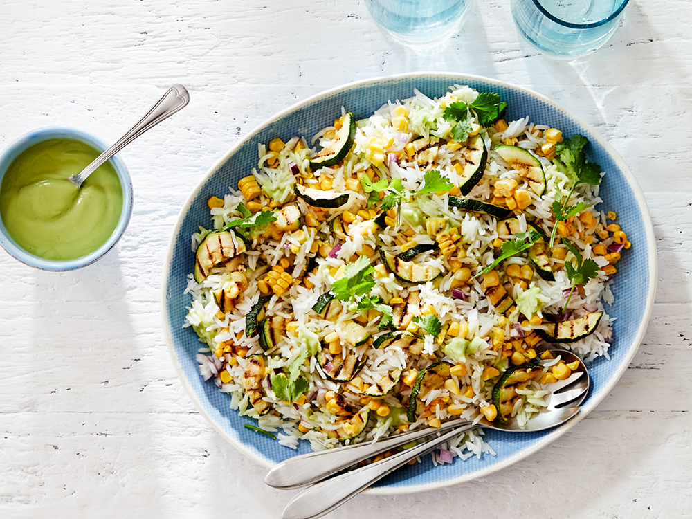 Rice Salad with Avocado Dressing | Savory
