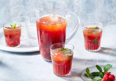 Pomegranate-Raspberry Iced Tea