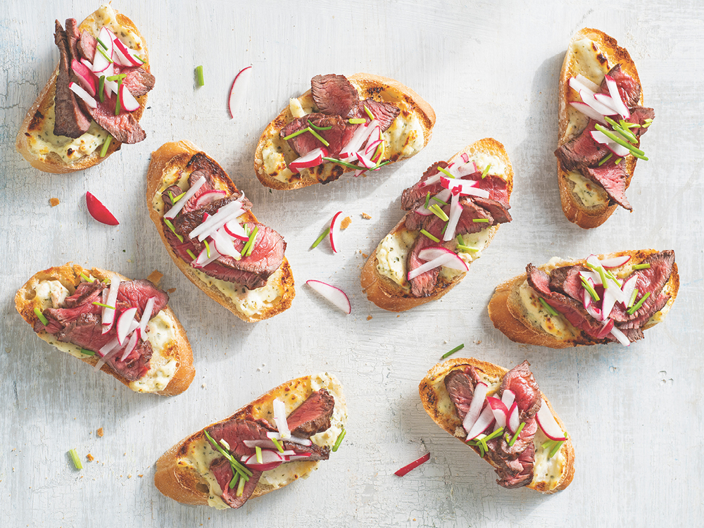 Grilled Steak Crostini | Savory
