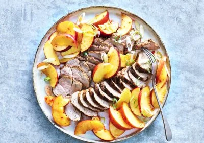 Grilled Pork Tenderloin with Marinated Nectarines