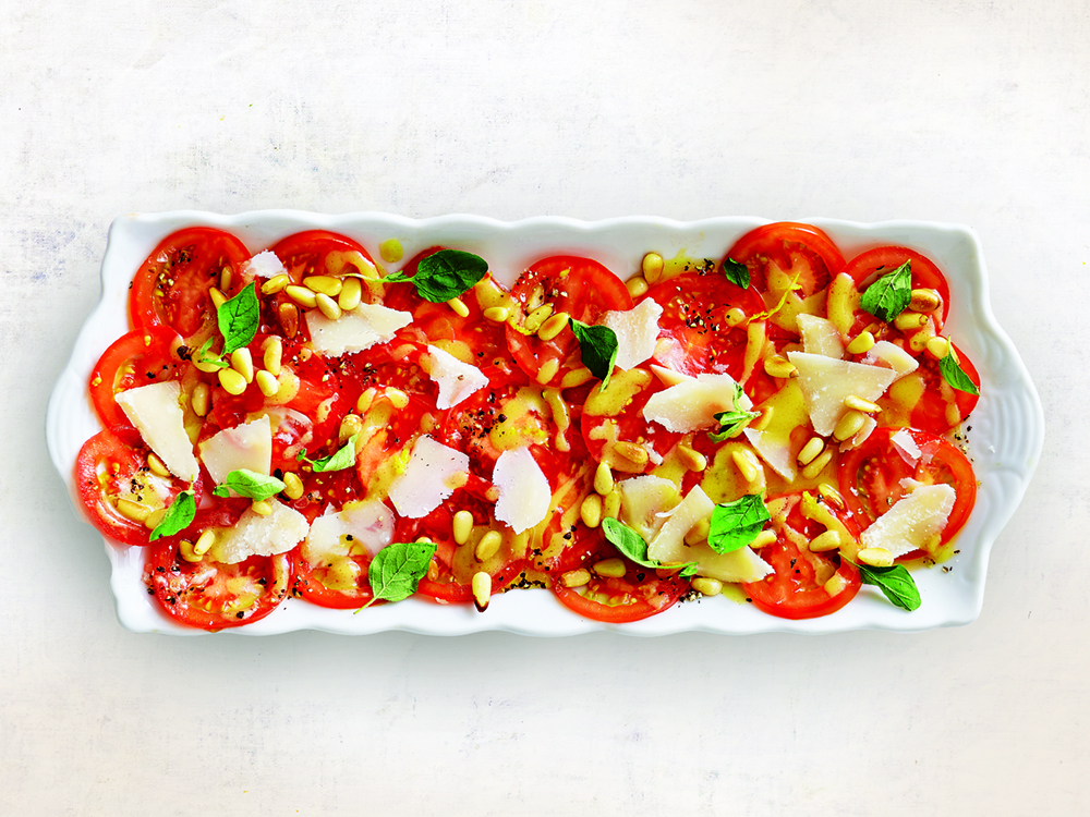 Tomato Salad with Pine Nuts and Pecorino | Savory