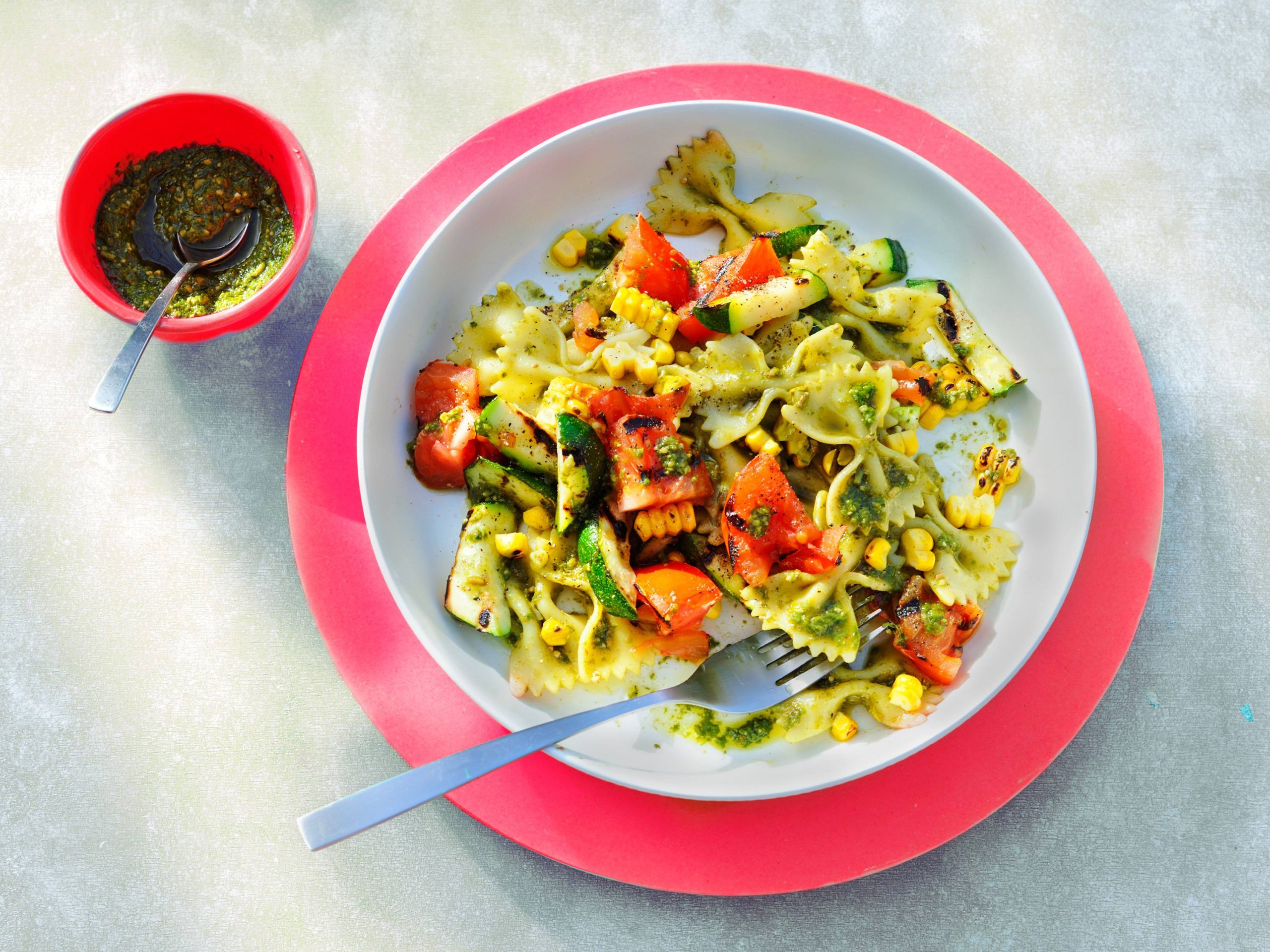 Bowties with Grilled Summer Veggies | Savory