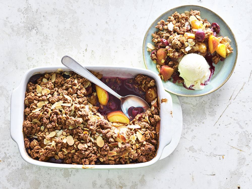 Peach and Cherry Crumble | Savory