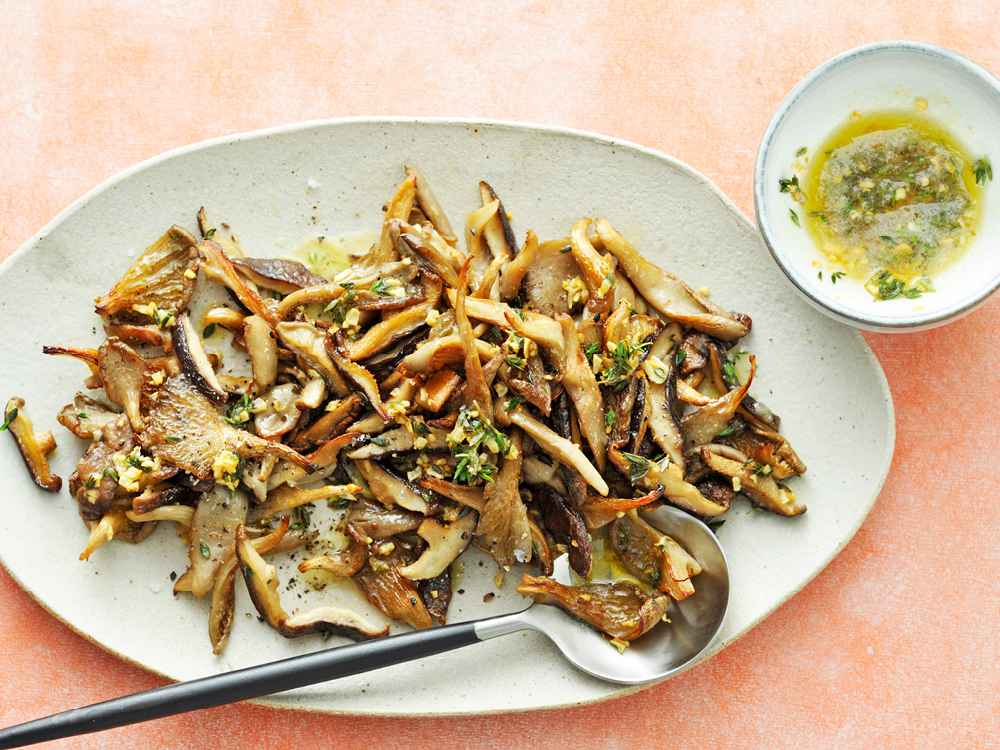 Roasted Mushrooms with GarlicThyme Butter Savory