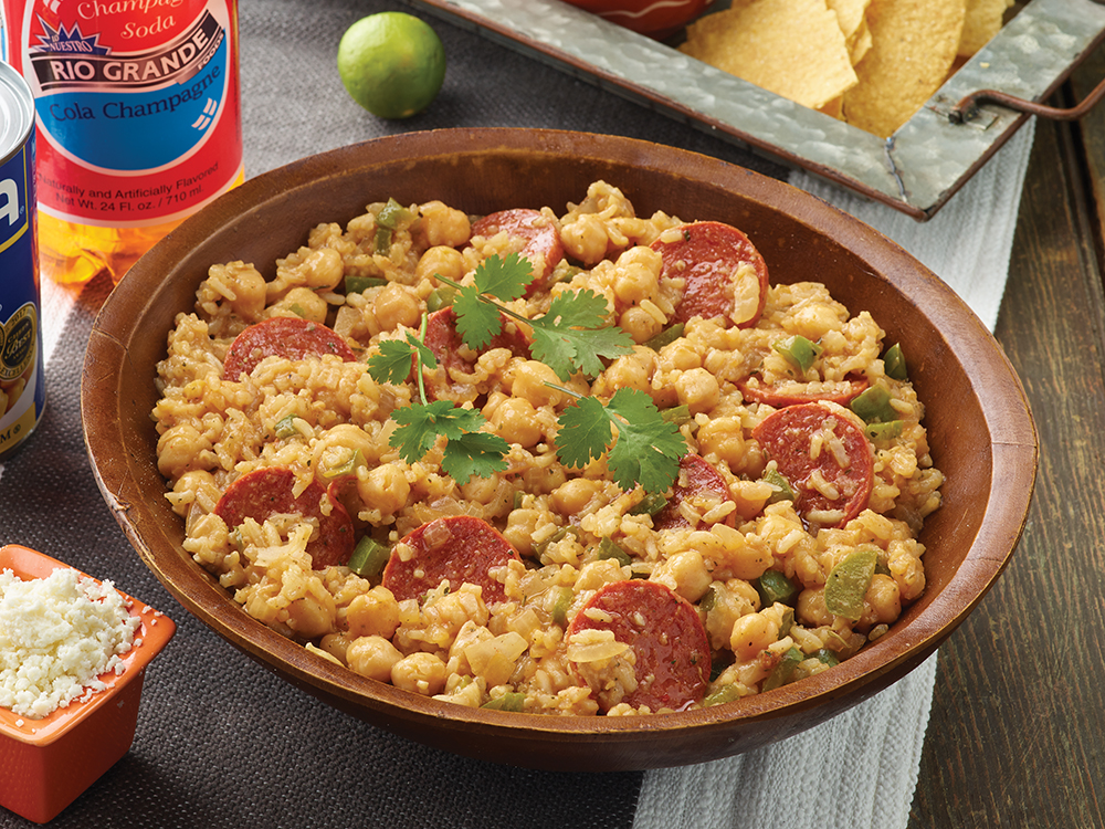 Chickpeas with Sausage and Rice | Savory