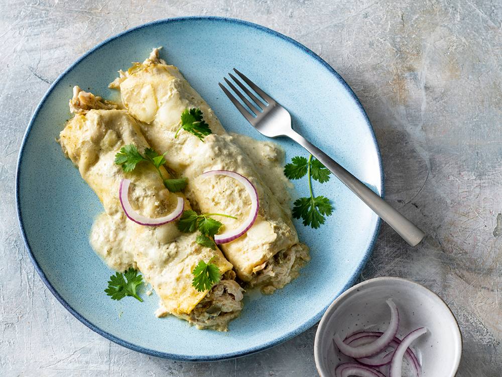 Slow Cooker Chicken Enchiladas | Savory