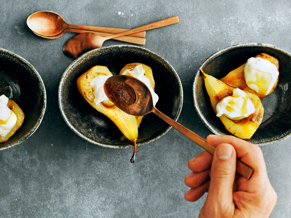 Spiced Caramelized Pears | Savory
