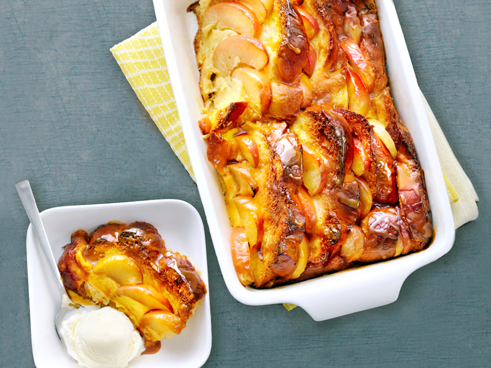 Apple and Honey Bread Pudding Savory