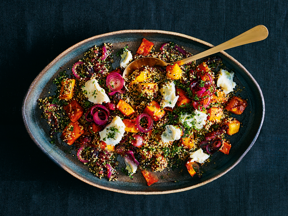 Quinoa Salad with Sweet Potatoes and Blue Cheese | Savory