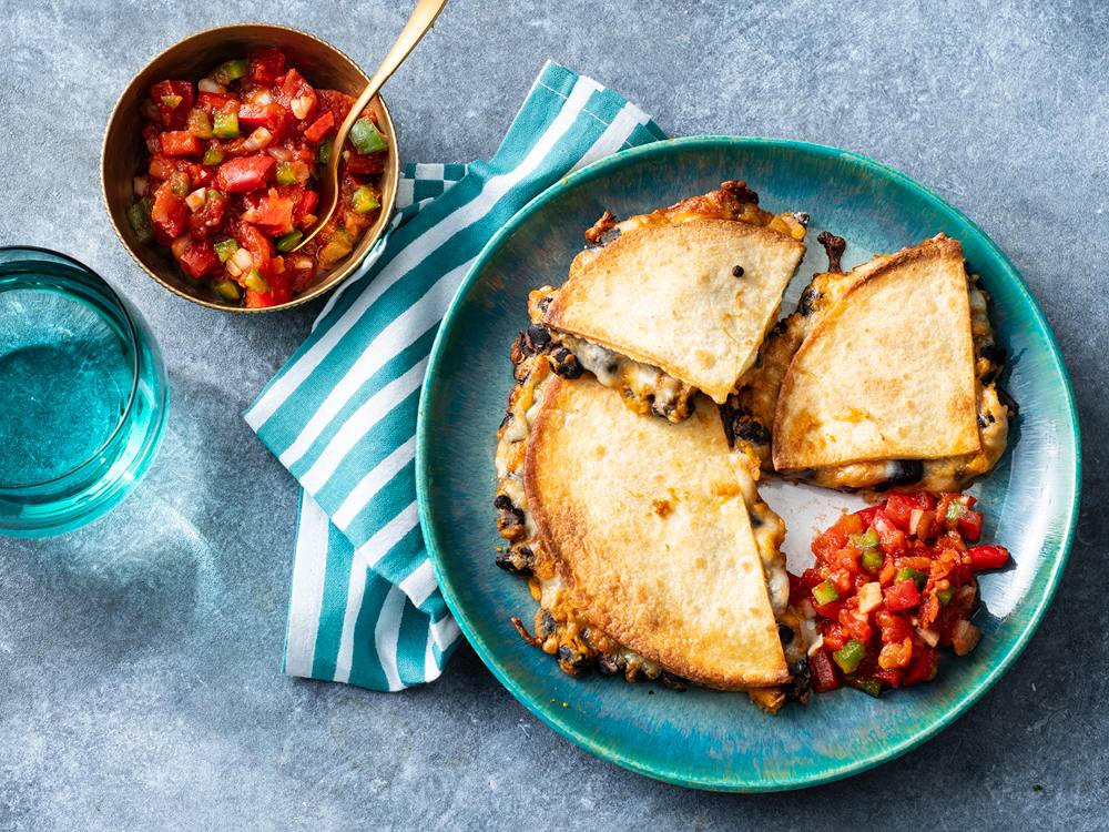 Sweet Potato and Black Bean Quesadillas | Savory