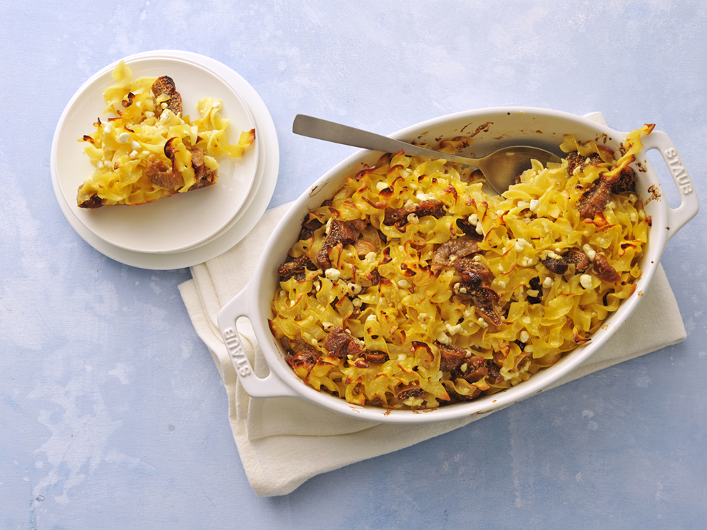 Sweet Dessert Kugel with Dried Figs | Savory