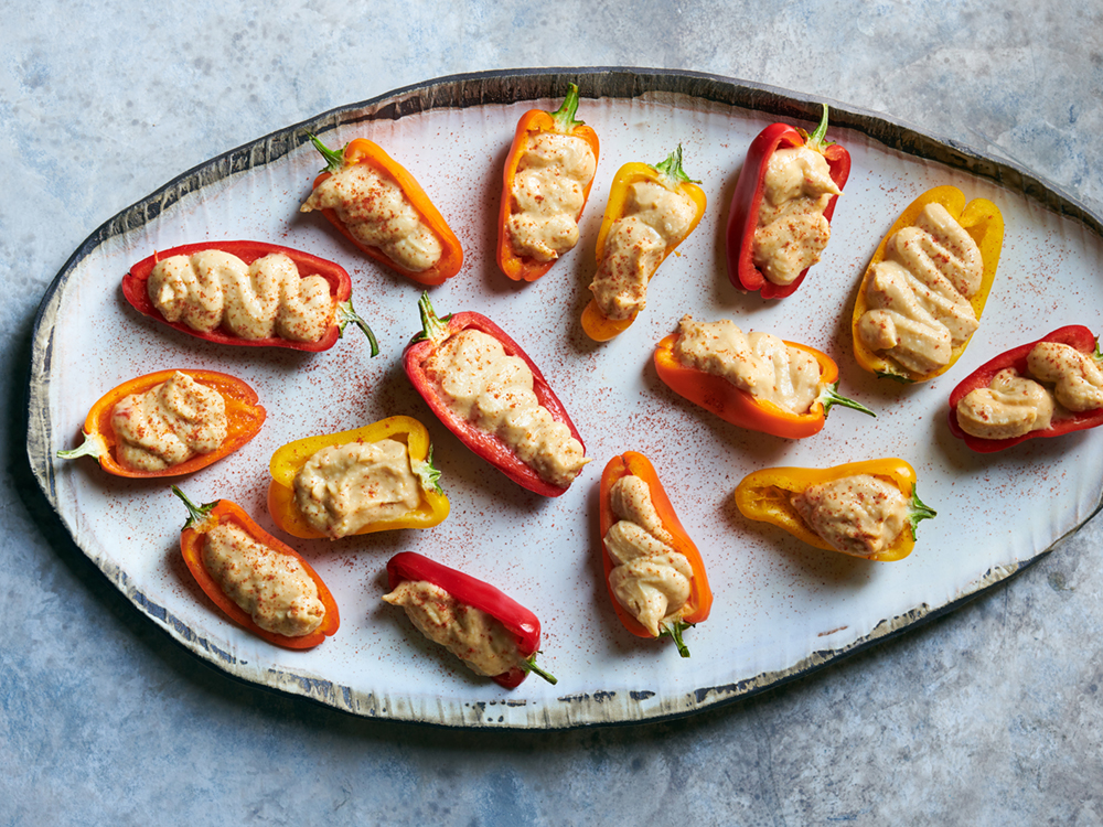 Hummus-Stuffed Peppers | Savory