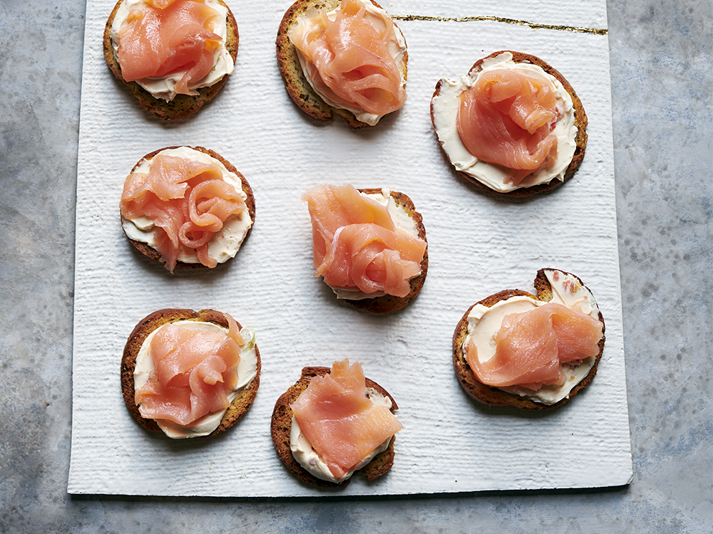 Smoked Salmon Bagel Chips Savory