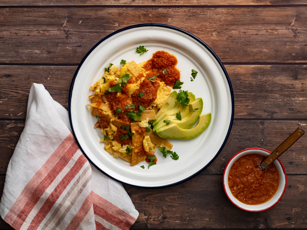 Mexican Scrambled Eggs with Salsa Savory