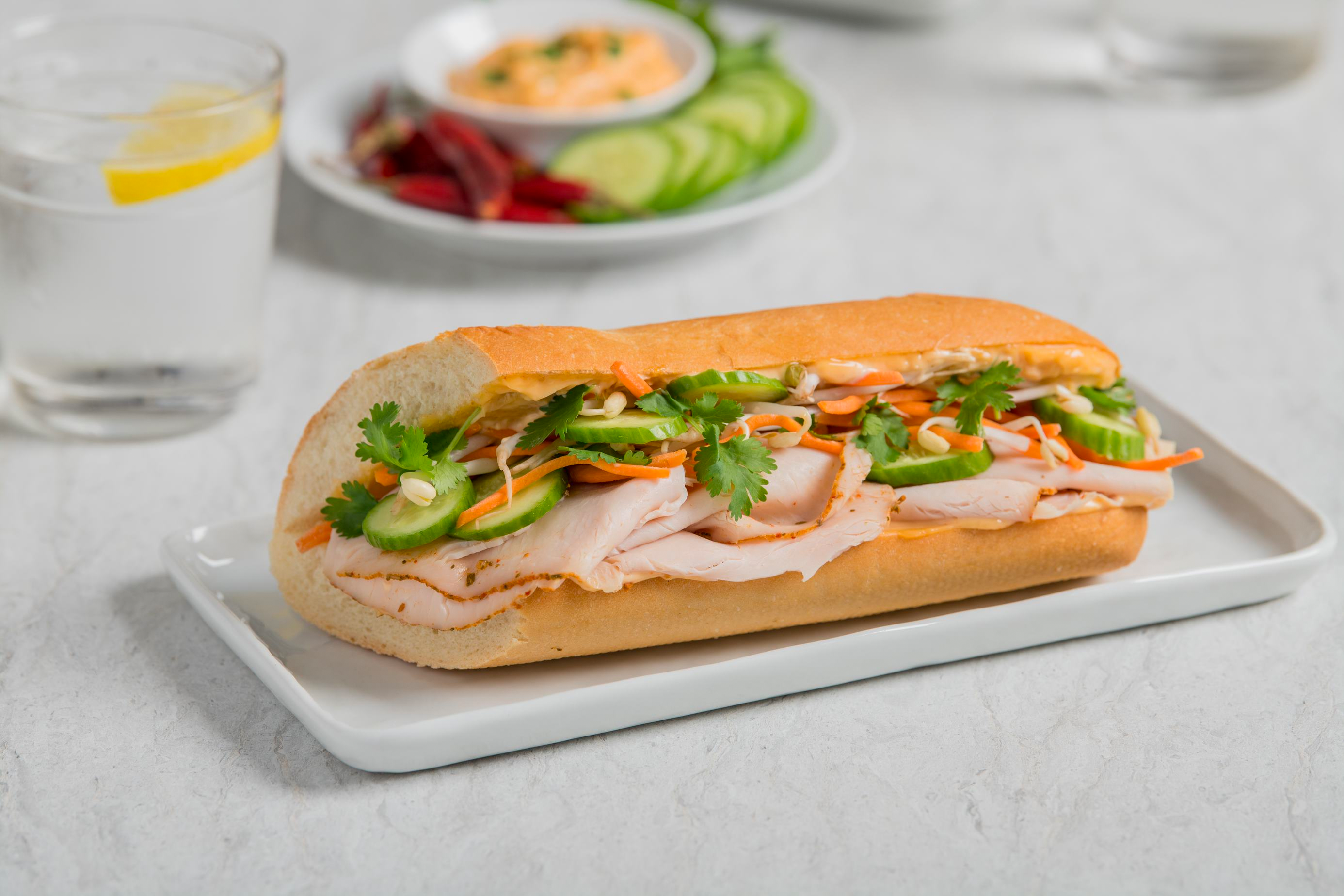 Turkey Bahn Mi with Quick Pickled Vegetables | Savory