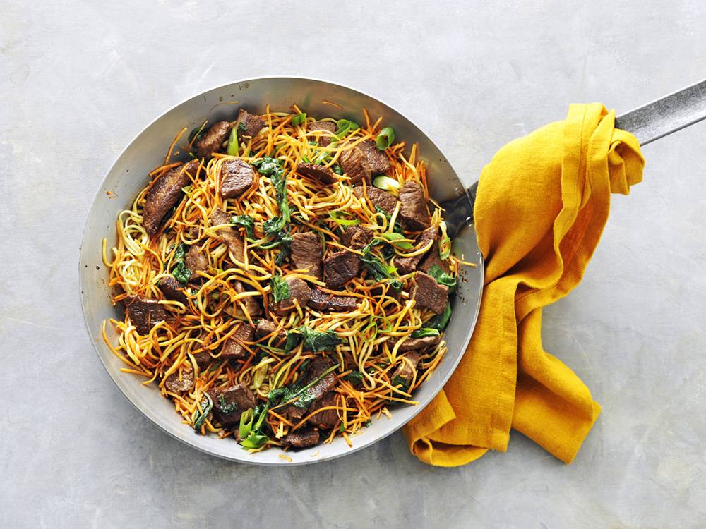 Korean-Style Noodles with Beef | Savory