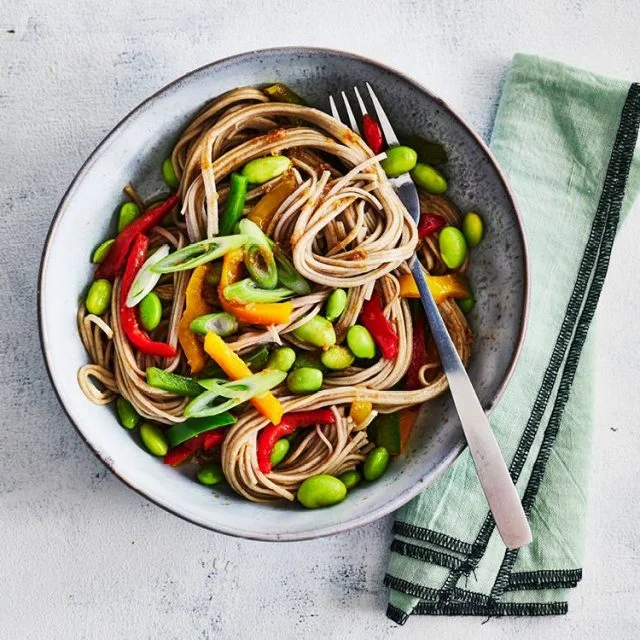 Soba Salad with Edamame and Peppers
