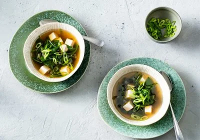 Gingery Broth with Tofu and Spinach