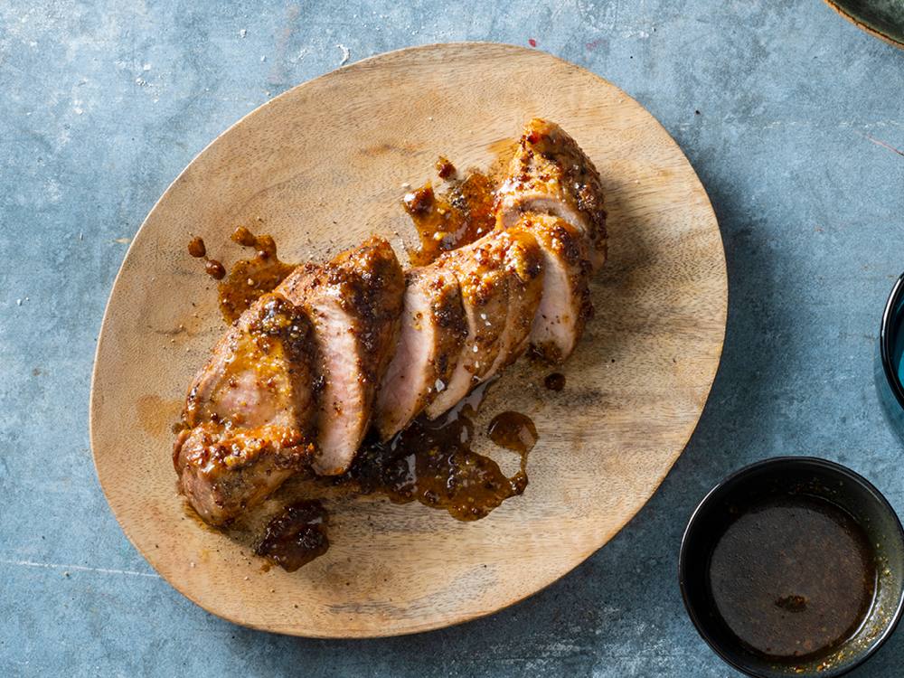 Roasted Pork with Beer-Mustard Glaze | Savory