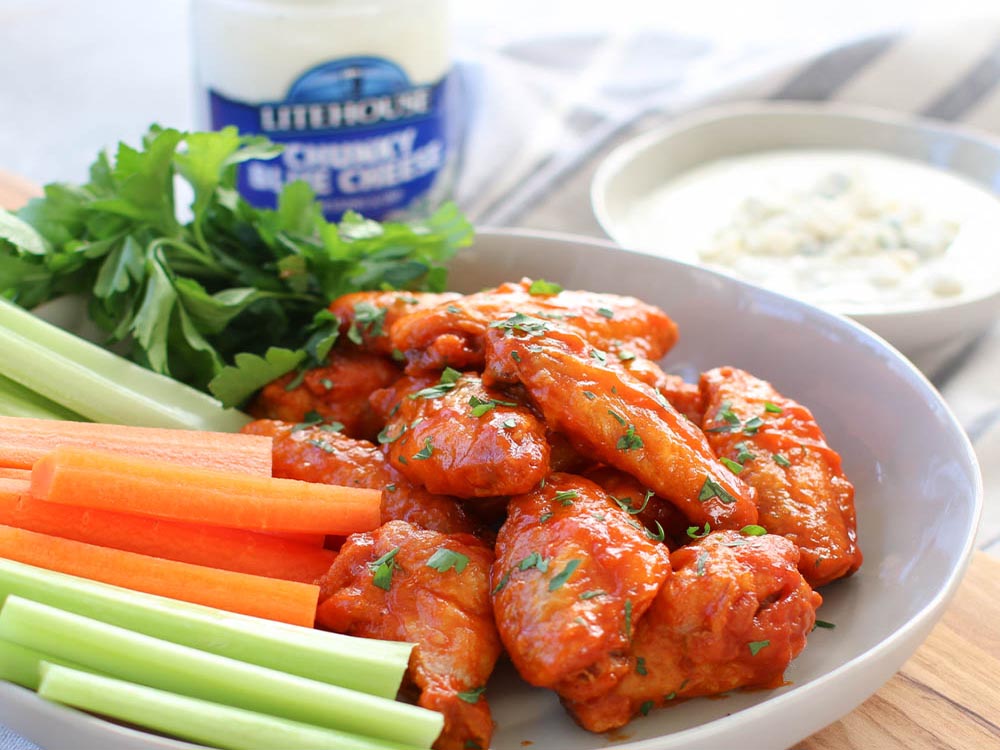 Baked Spicy Bourbon Chicken Wings | Savory