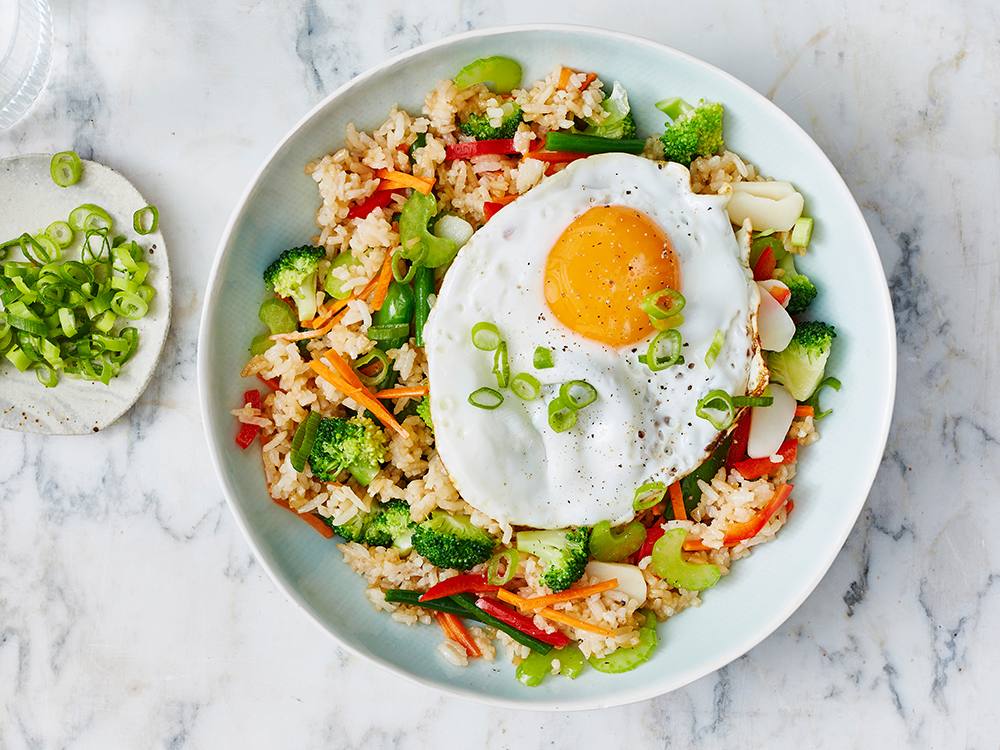 Veggie Fried Rice with Eggs Savory