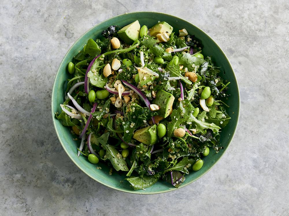 KaleQuinoa Salad with Edamame Savory