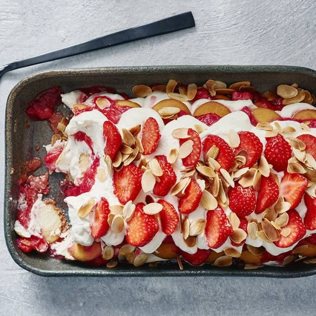 Strawberry-Rhubarb Icebox Cake