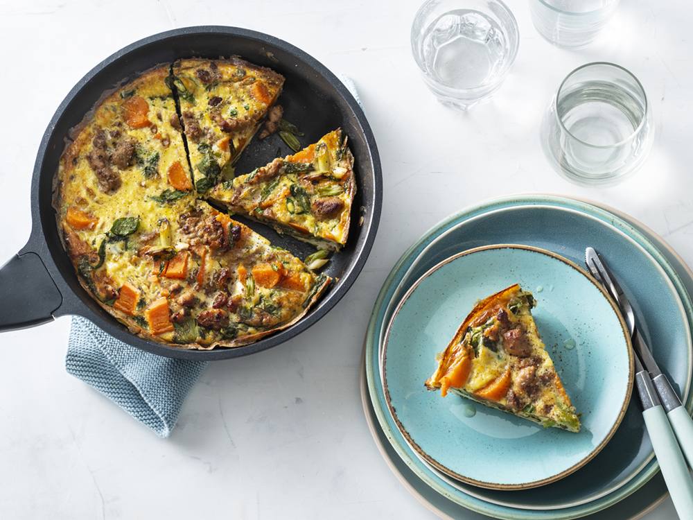 Sausage and Sweet Potato Frittata Savory