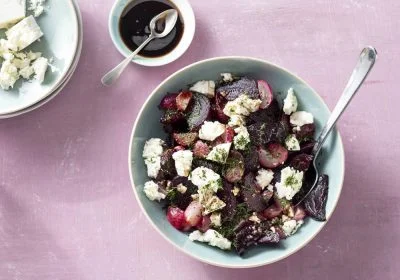 Roasted Beets and Radishes with Dill and Feta