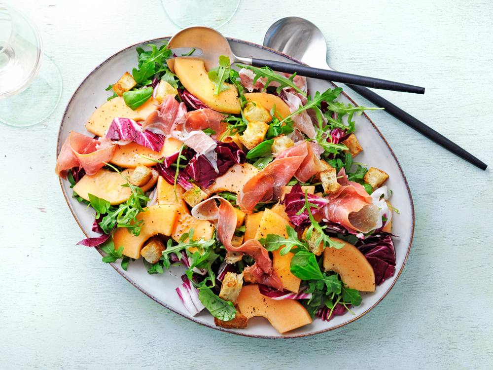 Prosciutto and Melon Salad Savory