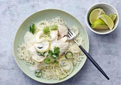 Spicy Lime and Coconut Cod