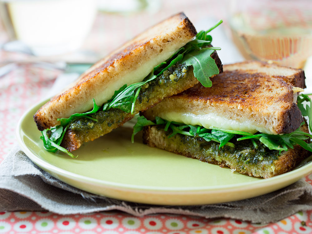 Cabot® Pesto & Arugula Grilled Cheese | Savory