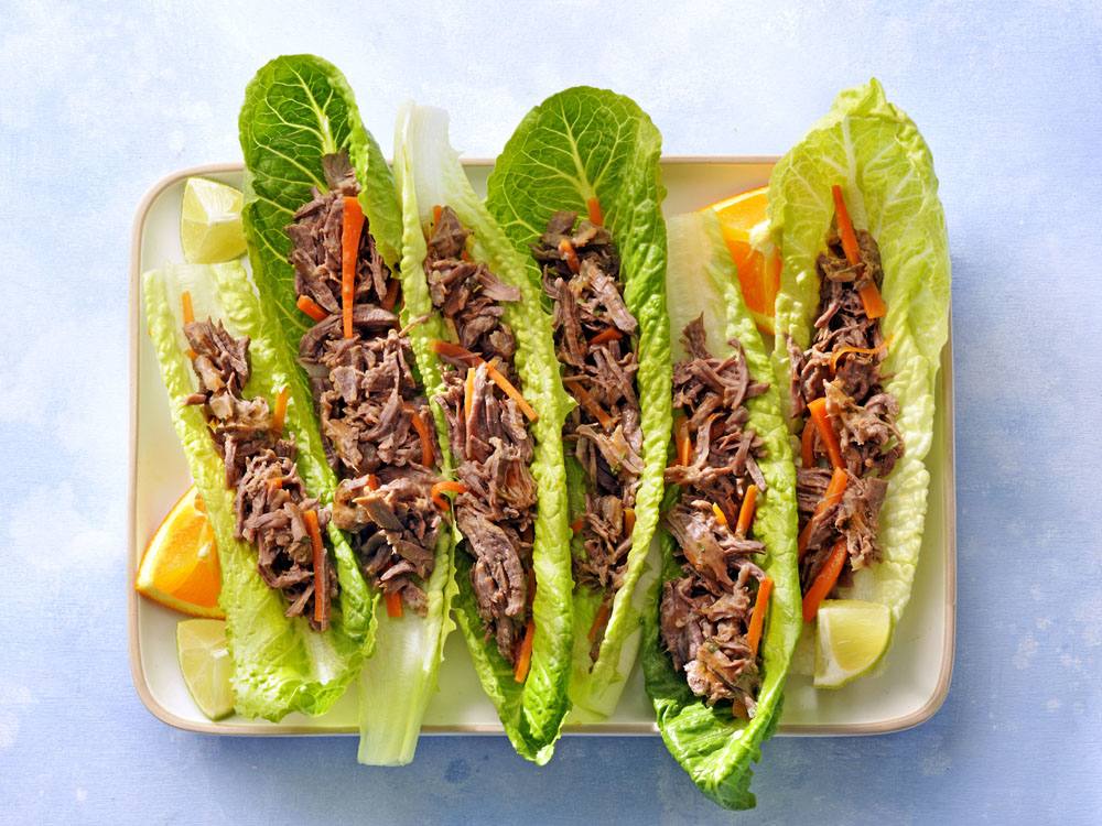 Citrus Beef Lettuce Cups | Savory