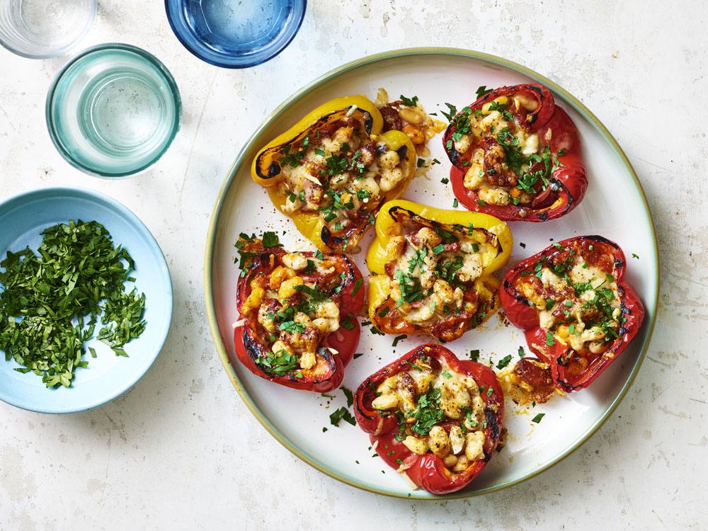 Bean and Cheese–Stuffed Peppers | Savory