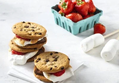 Chocolate Chip Cookie and Strawberry S’mores