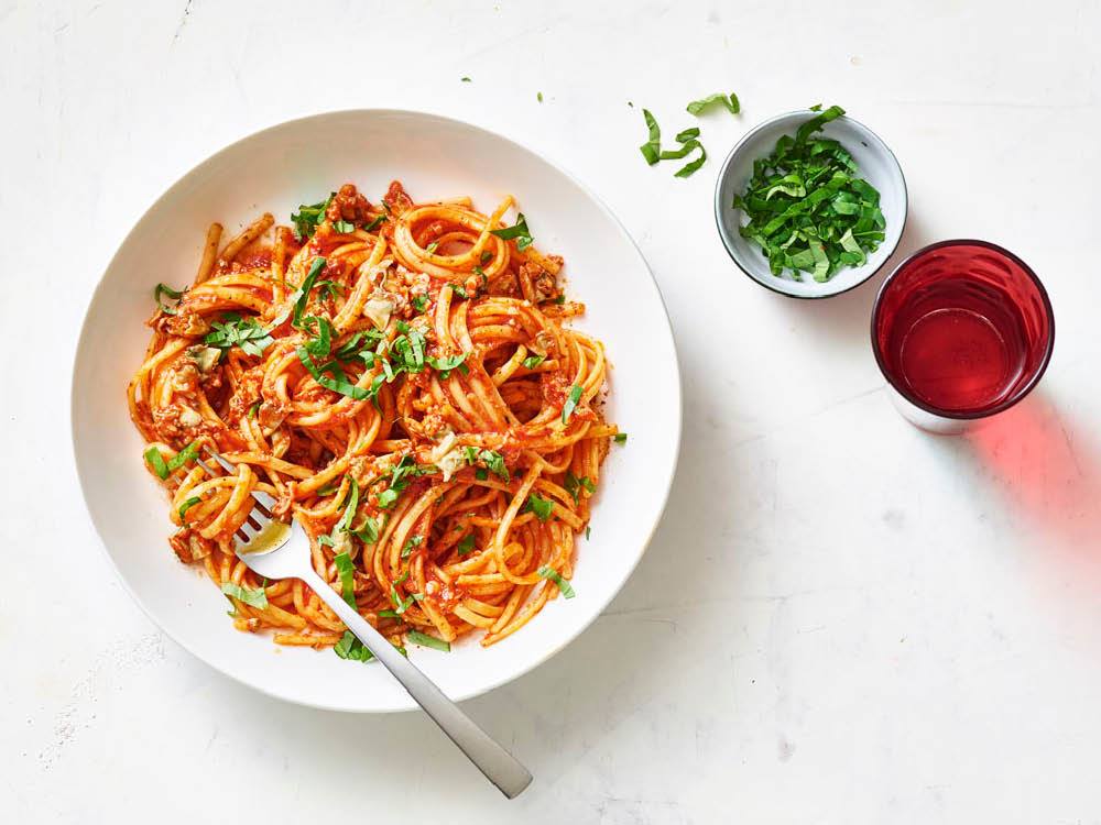 Linguine with Red Clam Sauce | Savory