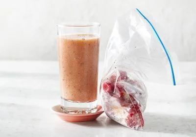 Cantaloupe and Raspberry Smoothie Packs