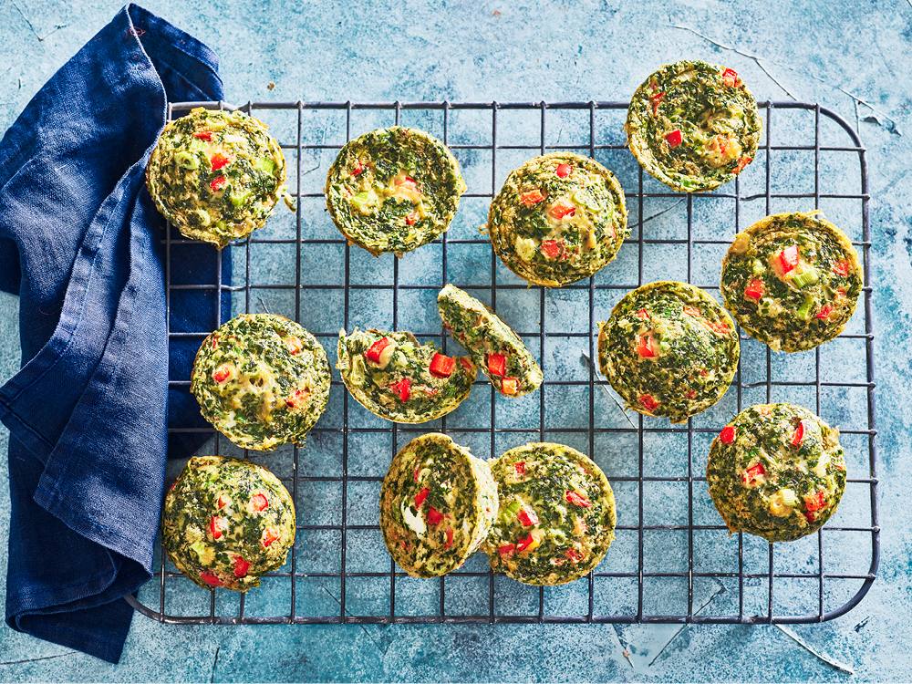 Spinach and Pepper Omelet Muffins | Savory