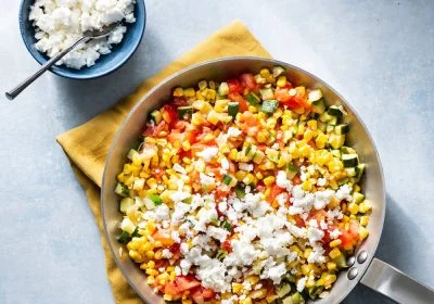 Zucchini with Corn and Cheese