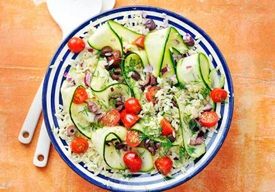 Orzo Salad with Zucchini and Tomatoes