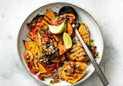 Grilled Sweet Potatoes with Salsa