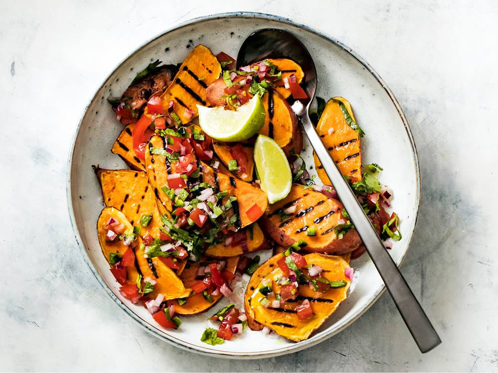 Grilled Sweet Potatoes with Salsa | Savory