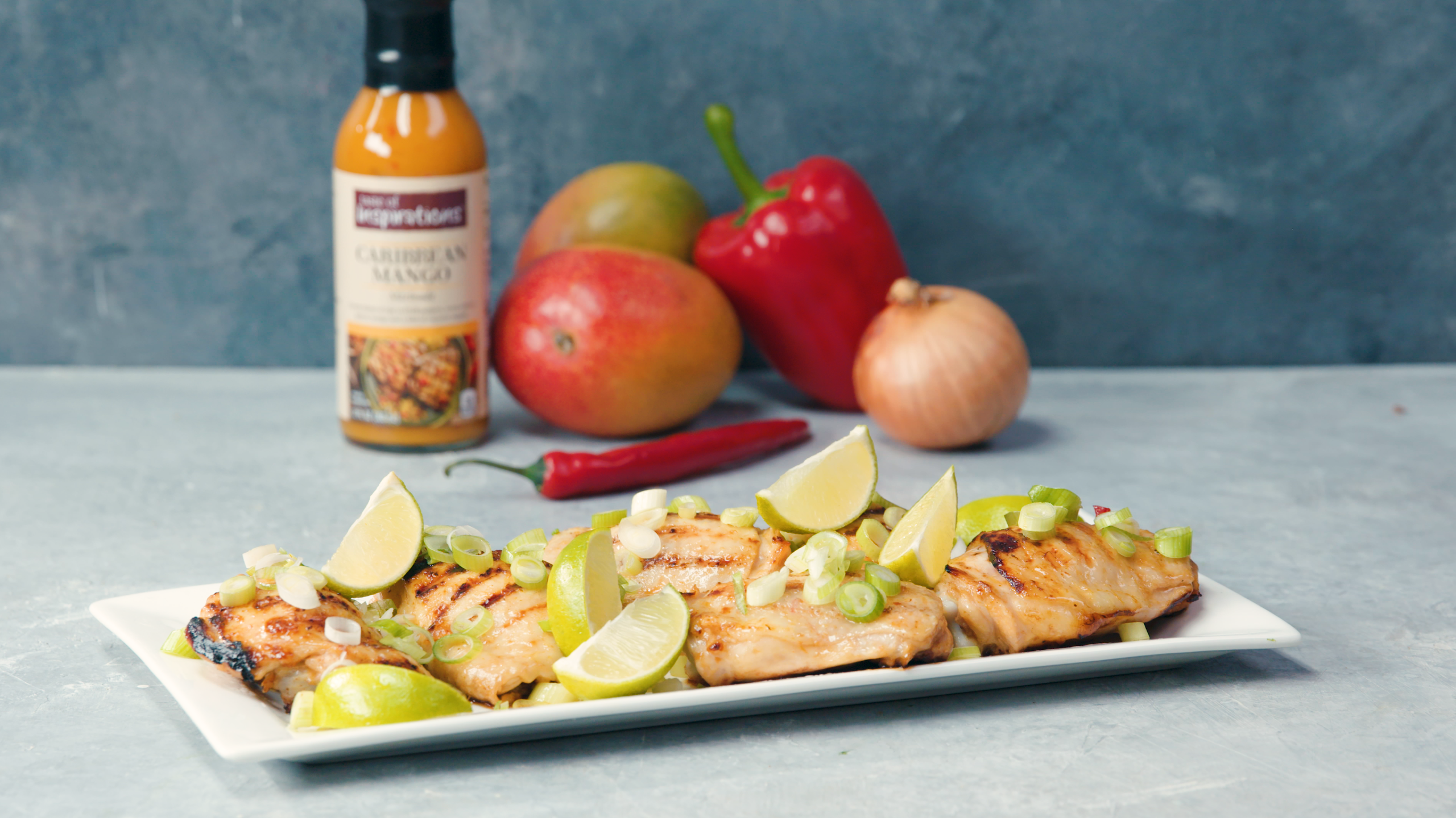 Caribbean Mango-Marinated Grilled Chicken | Savory