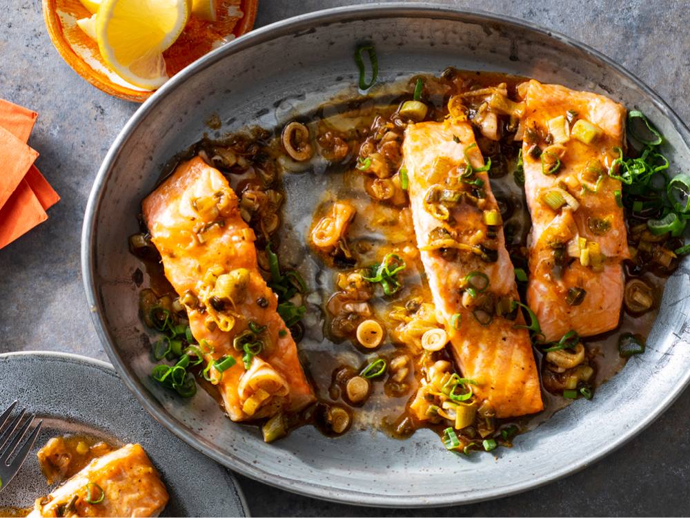 Baked Salmon with Spicy Lemon Butter | Savory