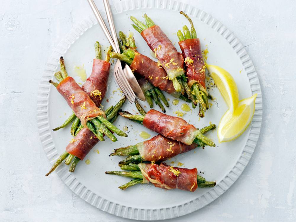 ProsciuttoWrapped Green Bean Bundles Savory